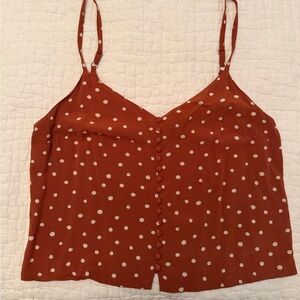 Madewell Rust Polka Dot Camisole